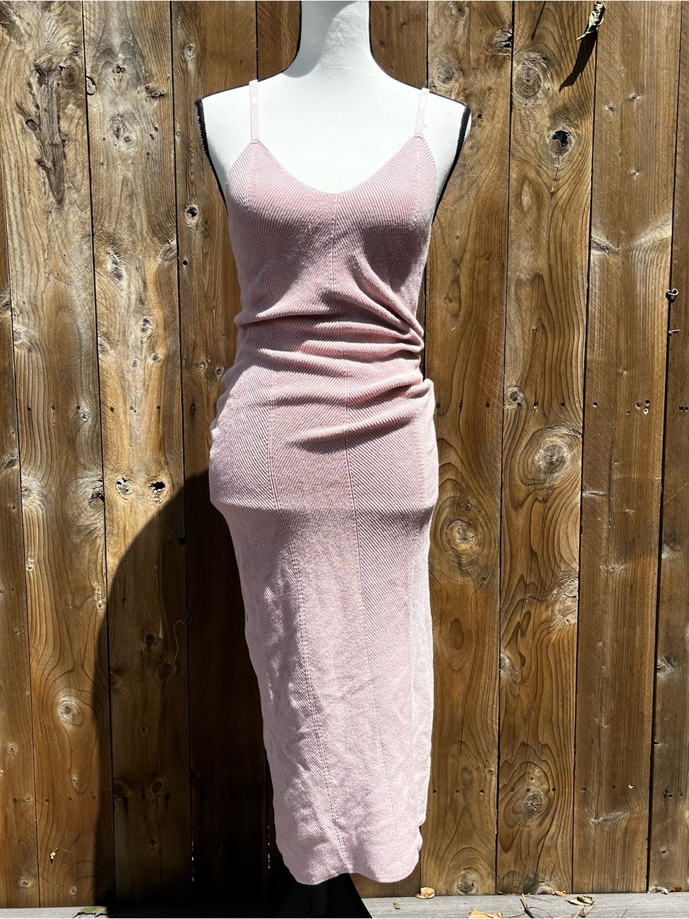 Freshman 1996 Women’s Knit Blush Pink Slip Midi Dress